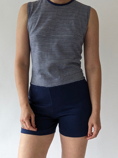 Fun Vintage 1950s Gym Wear Striped Romper