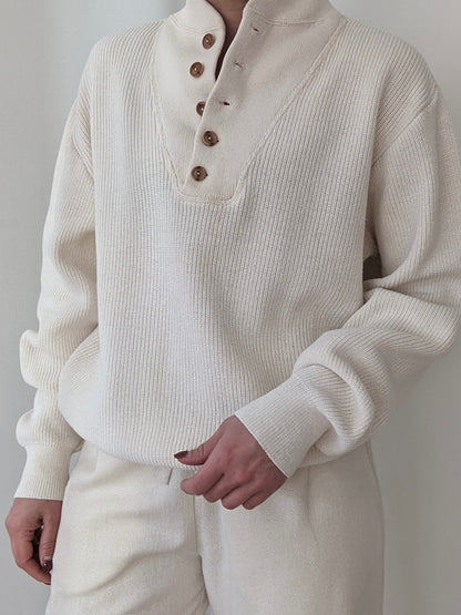 Favorite Vintage Cream Cotton Henley