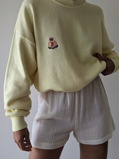 Vintage Embroidered Bermuda Cotton Sweater