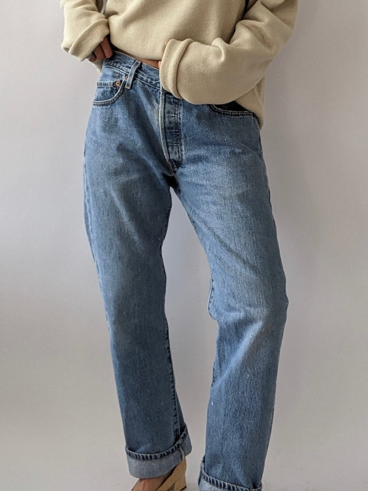 Vintage Faded Levi's 501 Buttonfly Denim