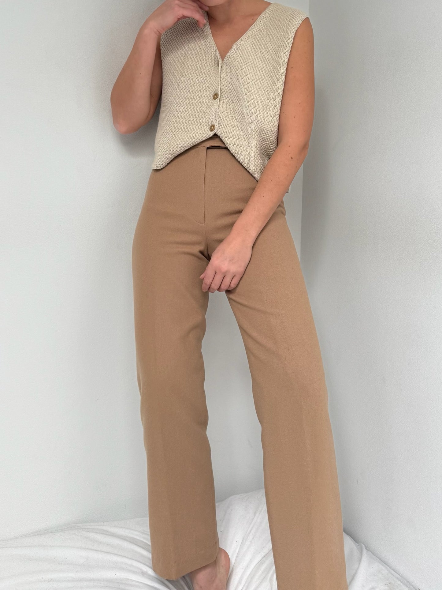 Vintage Butterscotch Wool Trousers