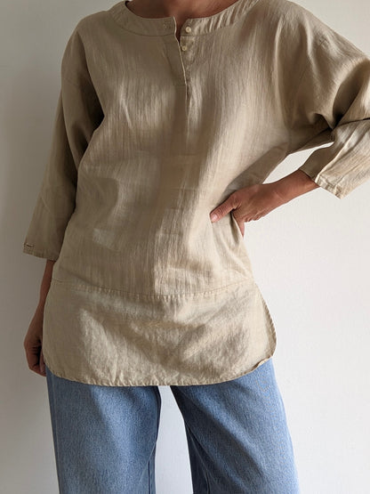 Vintage Sand Henley Tunic