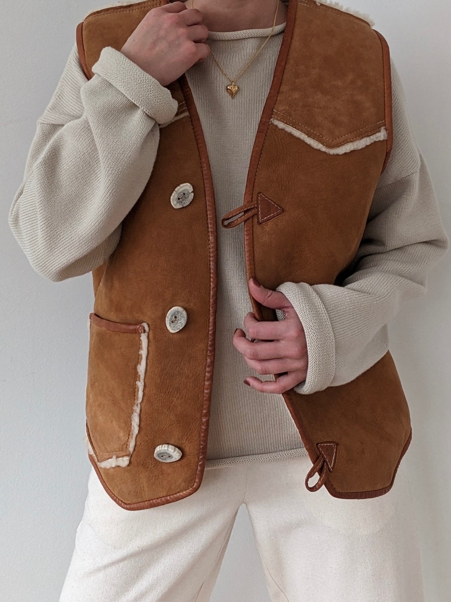 Incredible Vintage Shearling Vest