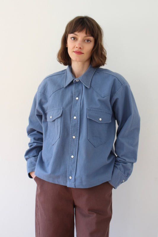 Reworked Long Sleeve Cropped Button Down