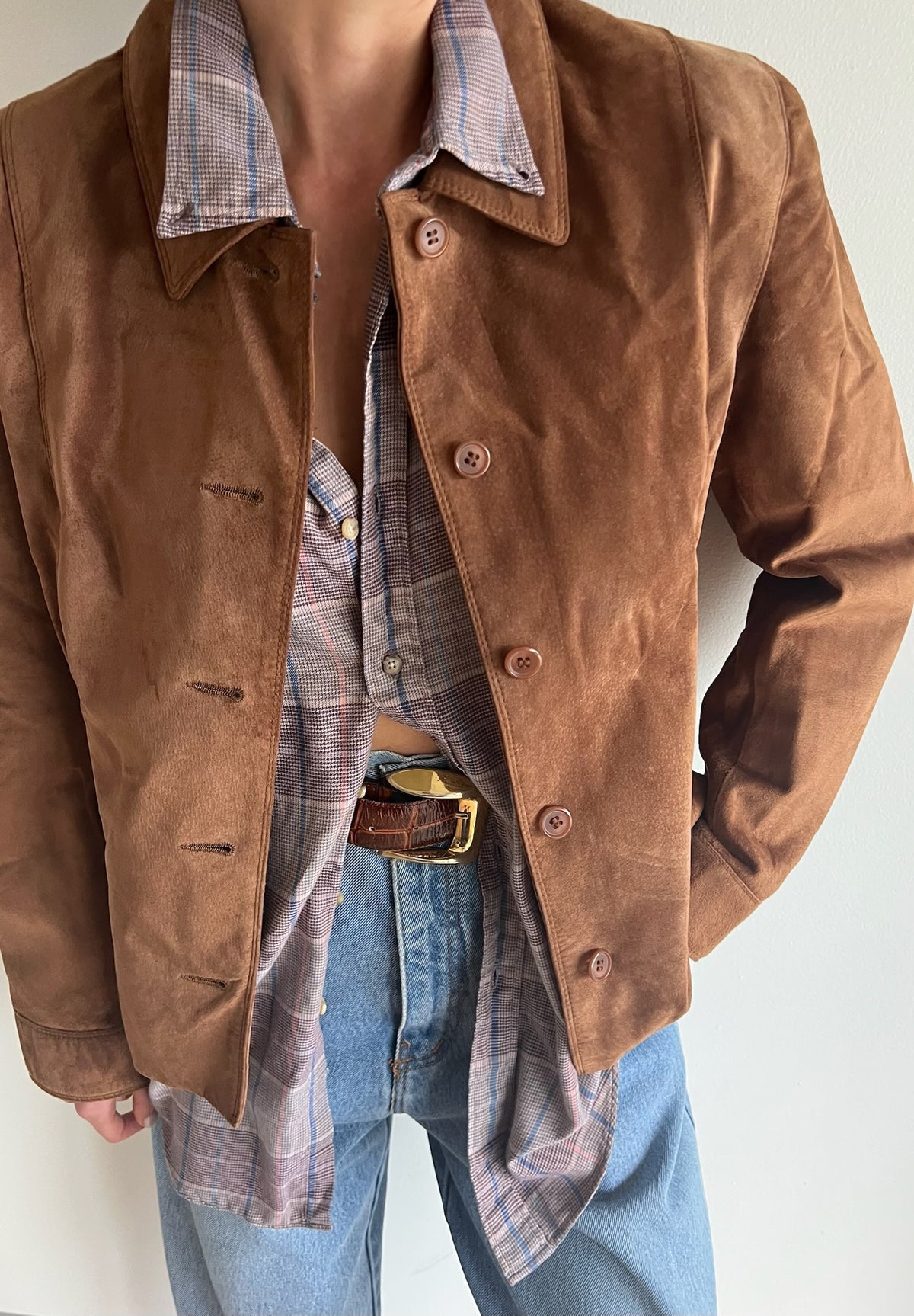 Vintage Chestnut Suede Jacket