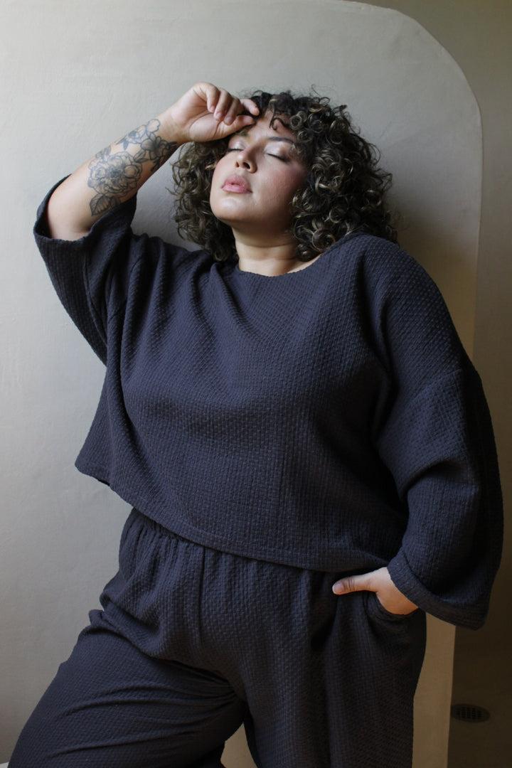 Stella Basketweave Cotton Crop Top