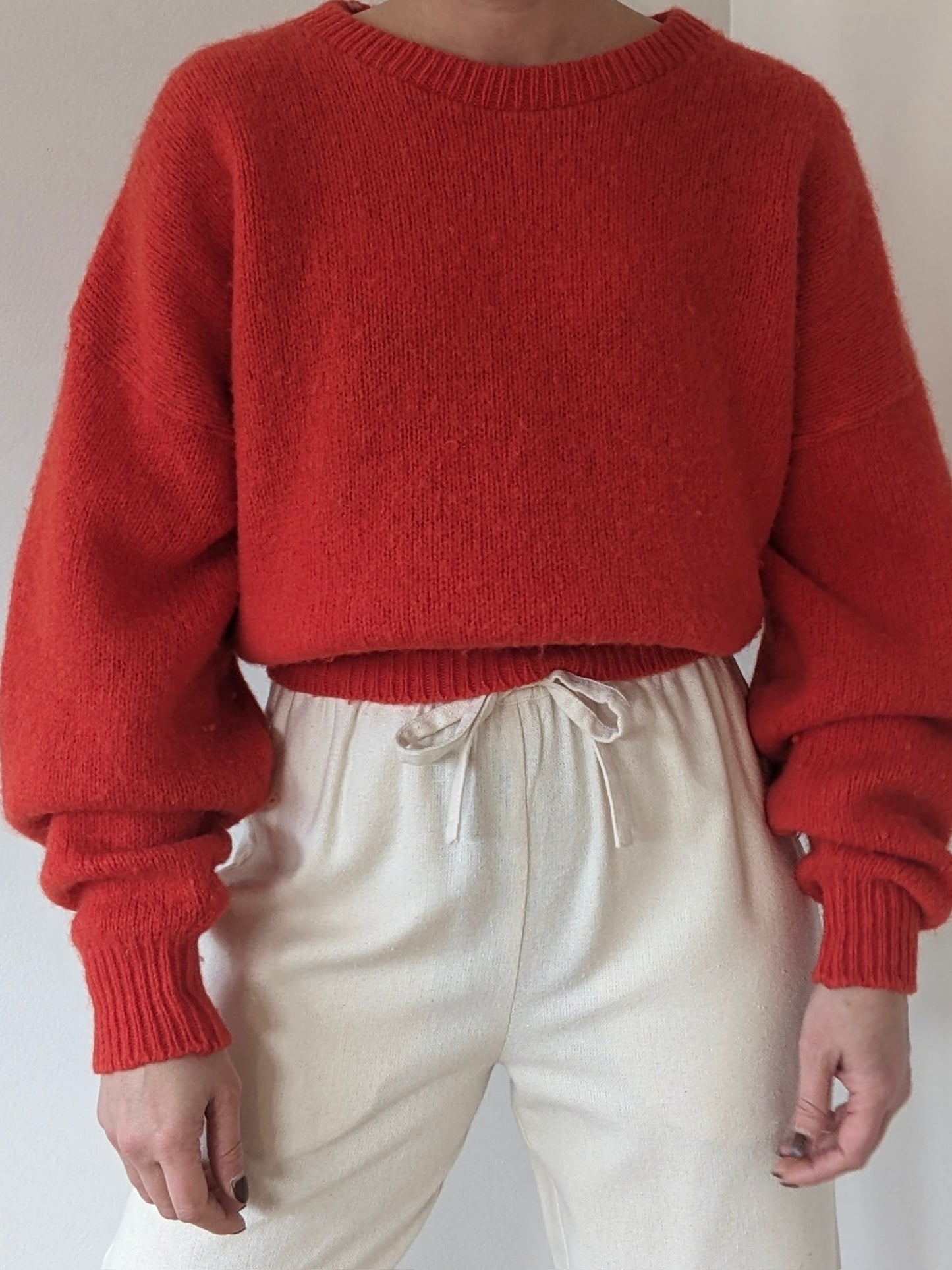 Bold Vintage Citrus Wool Sweater