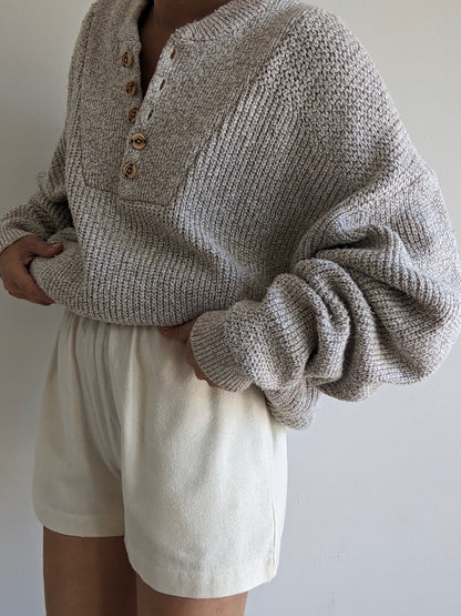 Favorite Vintage Marled Oat Henley