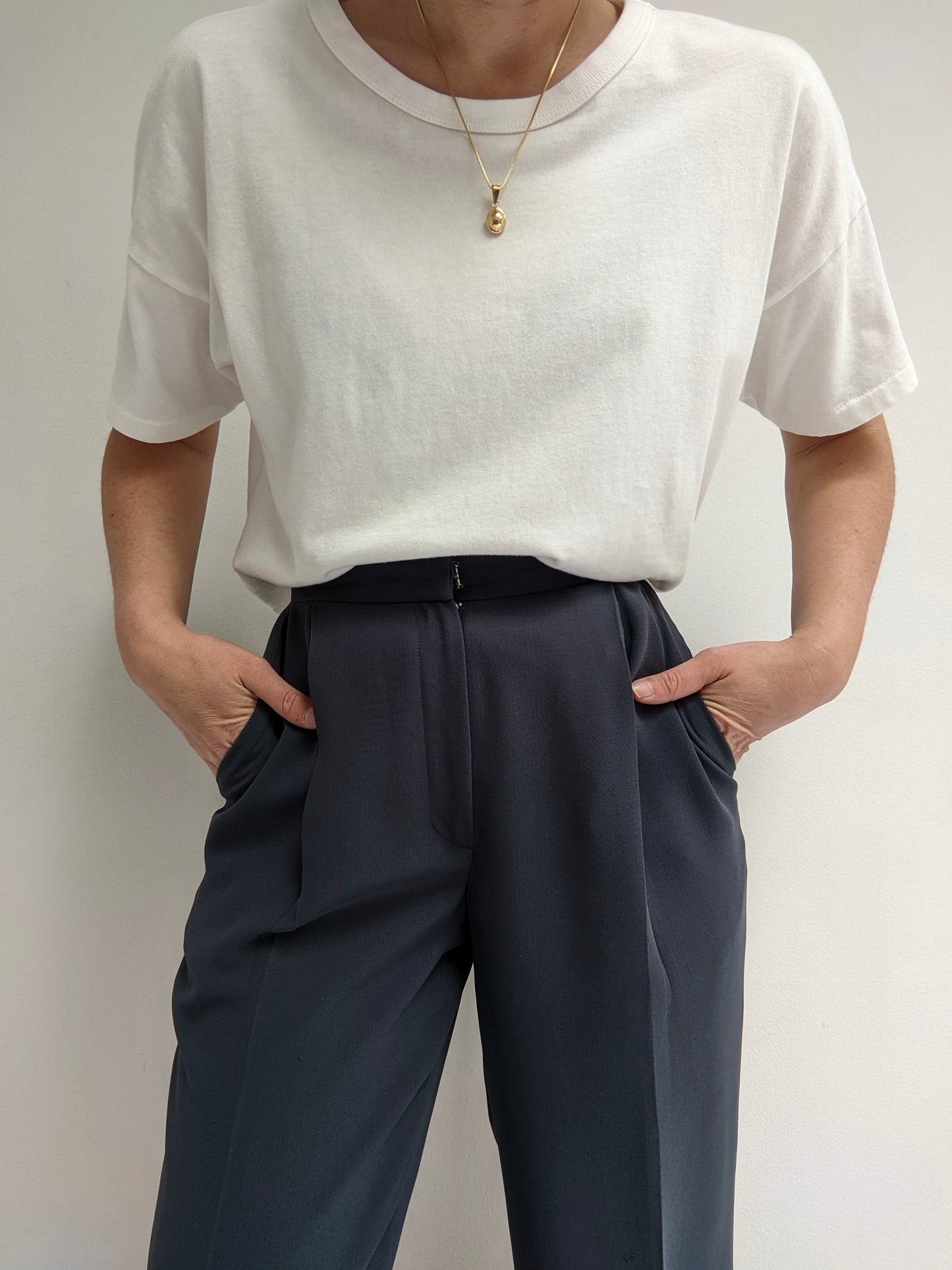 Vintage Pleated High Rise Trousers