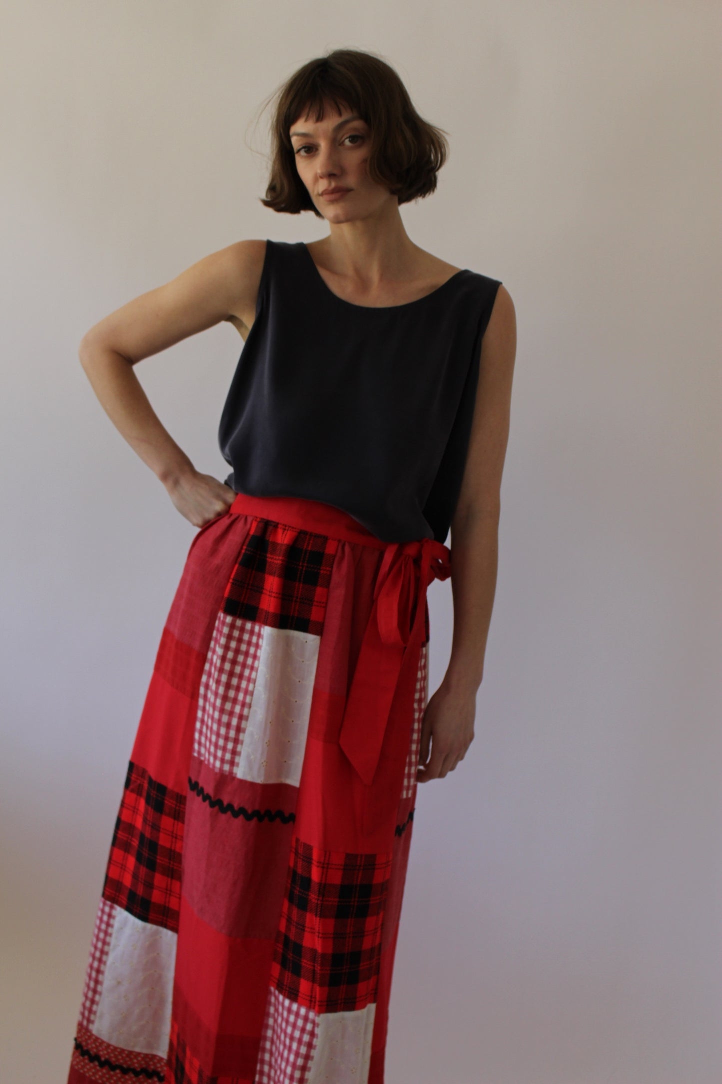 Stunning Vintage Patchwork Full-Length Skirt