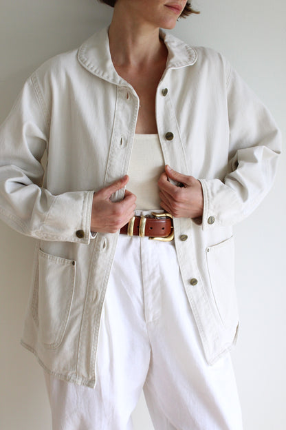 Vintage Bone Cotton Chore Coat