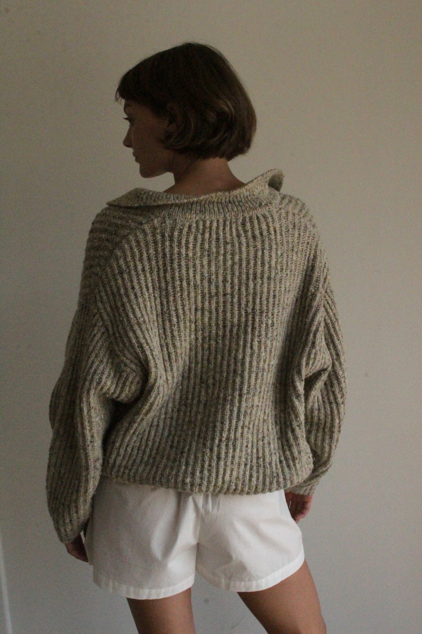 Favorite Vintage Speckled Wool Henley