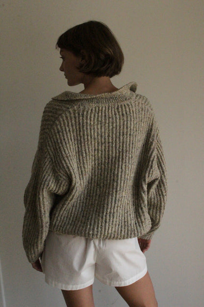 Favorite Vintage Speckled Wool Henley