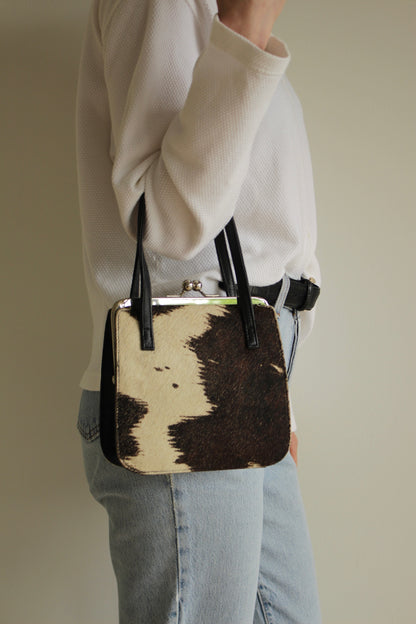 Amazing Vintage Calf Hair & Leather Purse