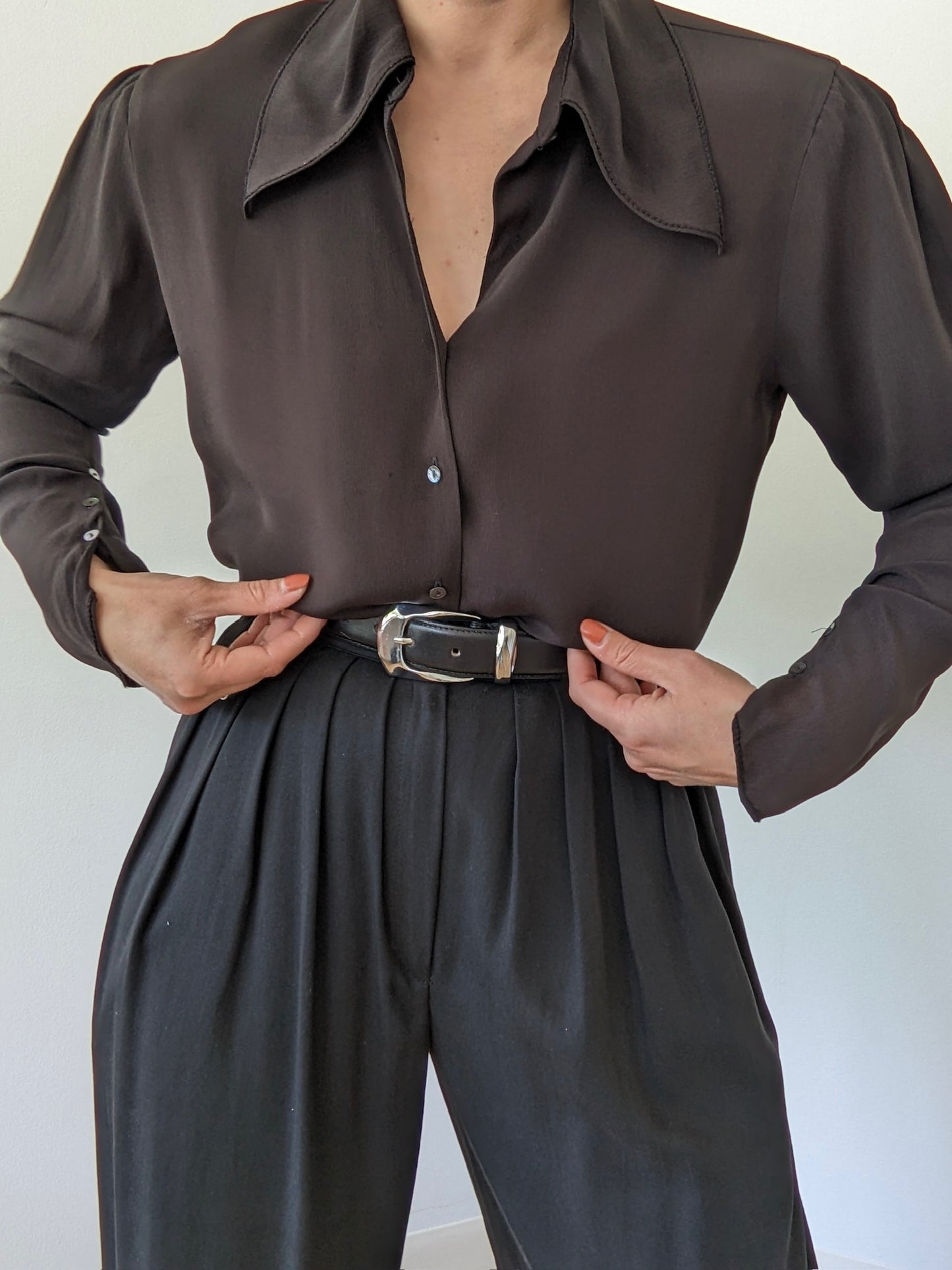 Stunning Vintage Faded Black Blouse