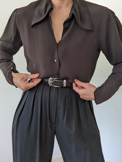 Stunning Vintage Faded Black Blouse