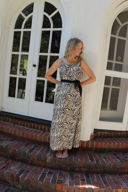 Favorite Vintage Zebra-Print Linen Dress