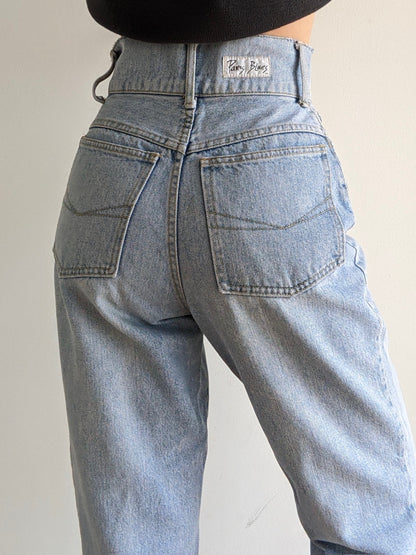 Vintage High-Rise Faded Blue Denim
