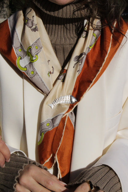 Favorite Vintage Sterling Silver Fish Bone Brooch