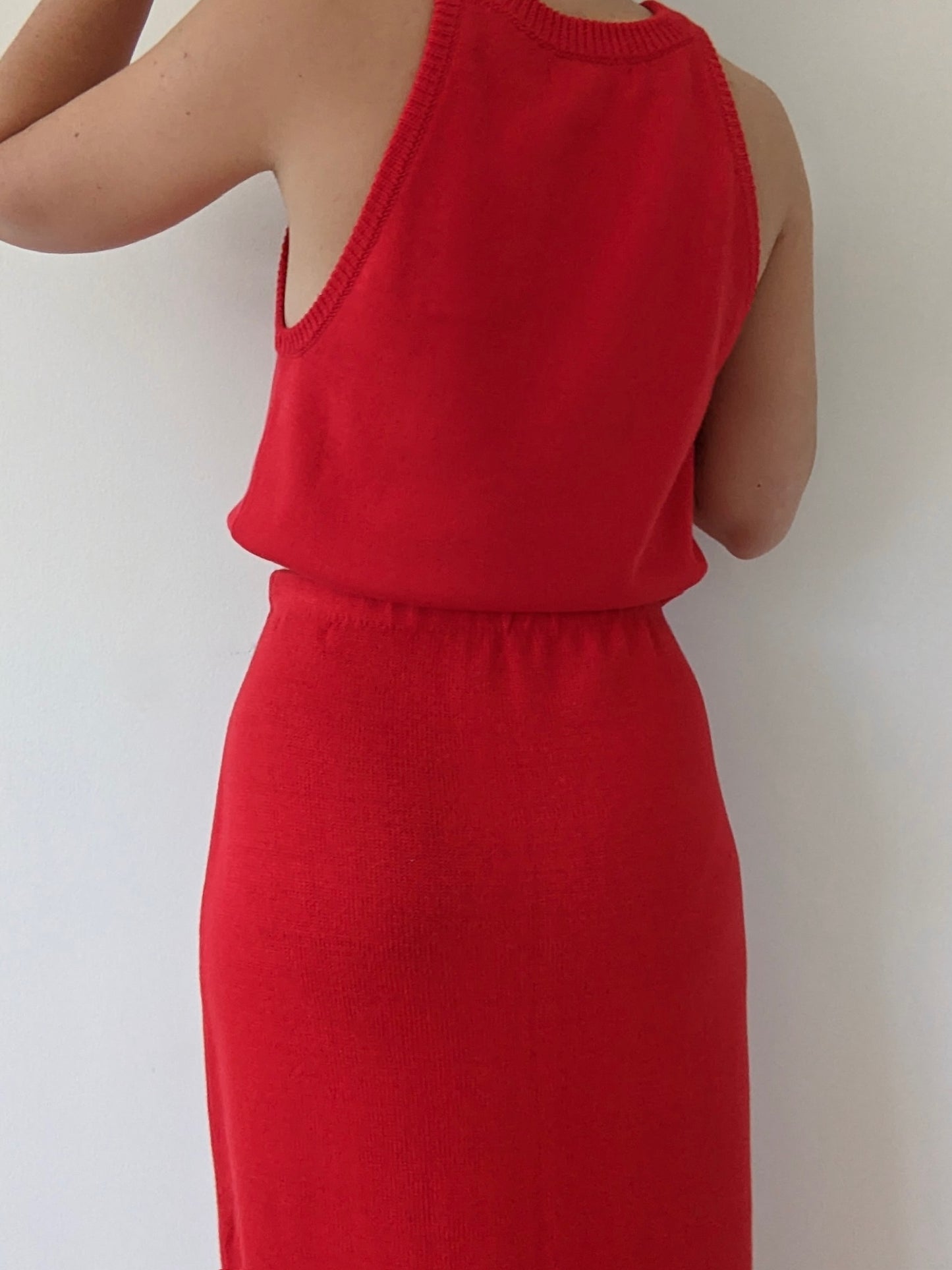 Vintage Tomato Cotton Knit Skirt