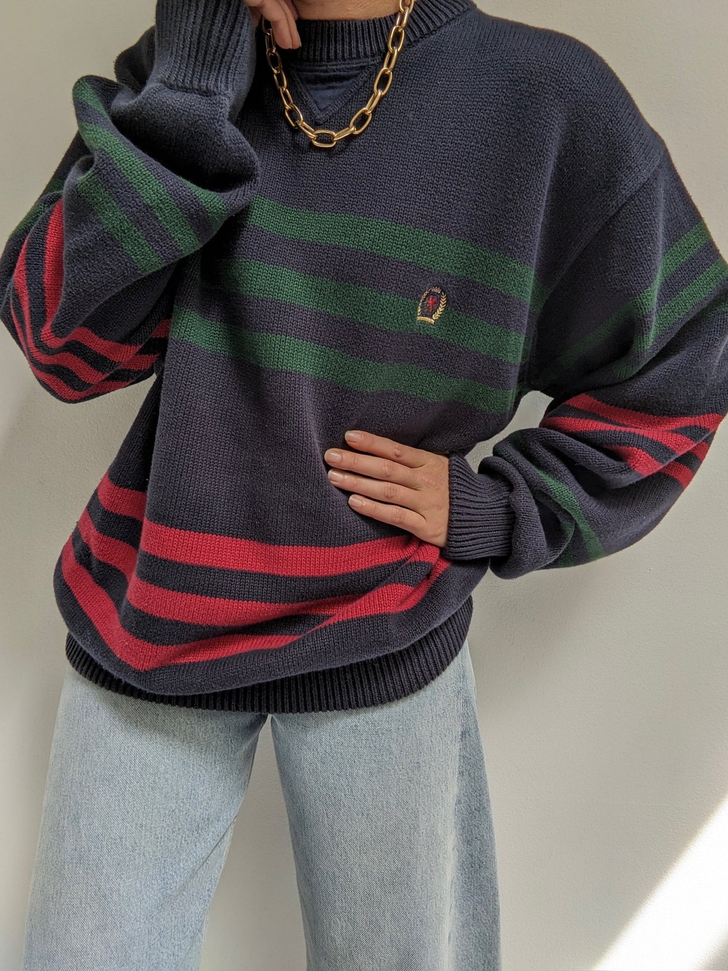 90s Tommy Hilfiger Bold Striped Sweater