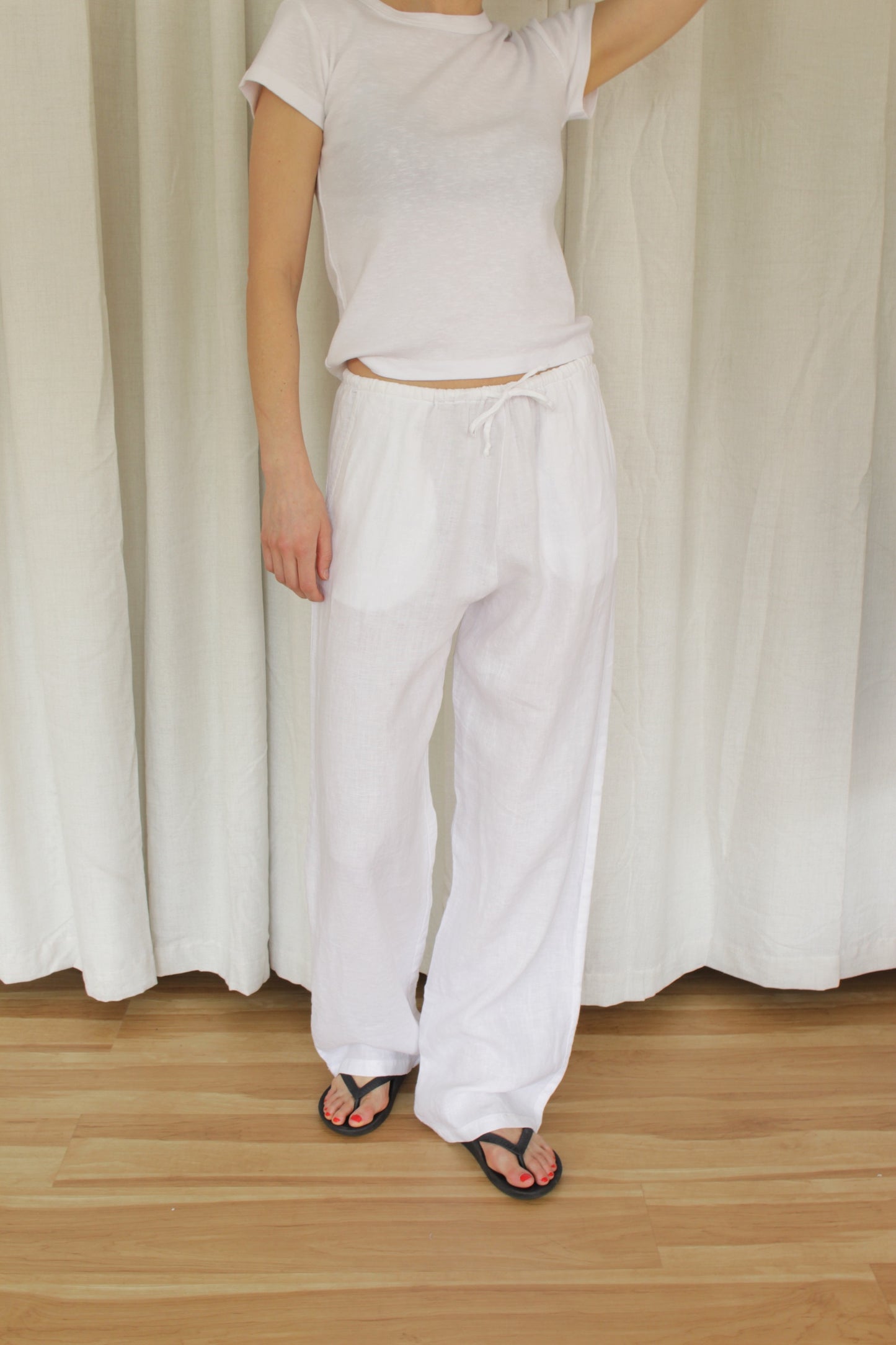 Linen Drawstring Pant