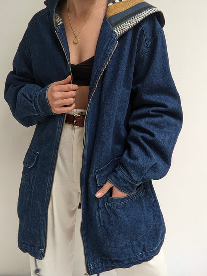 Vintage Hooded Denim Jacket