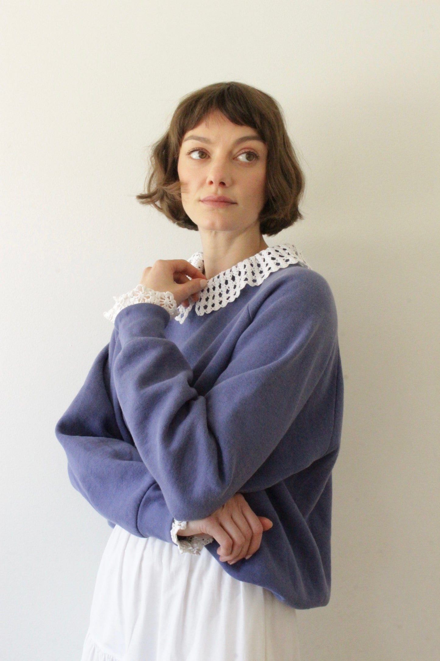 Reworked Vintage Collared Crewneck