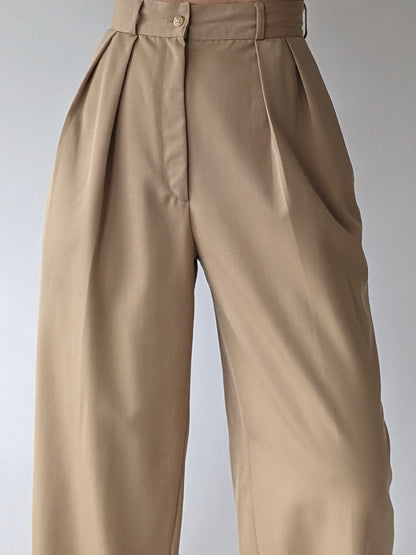 Beautiful Vintage Calvin Klein Twilled Wide-Leg Trousers