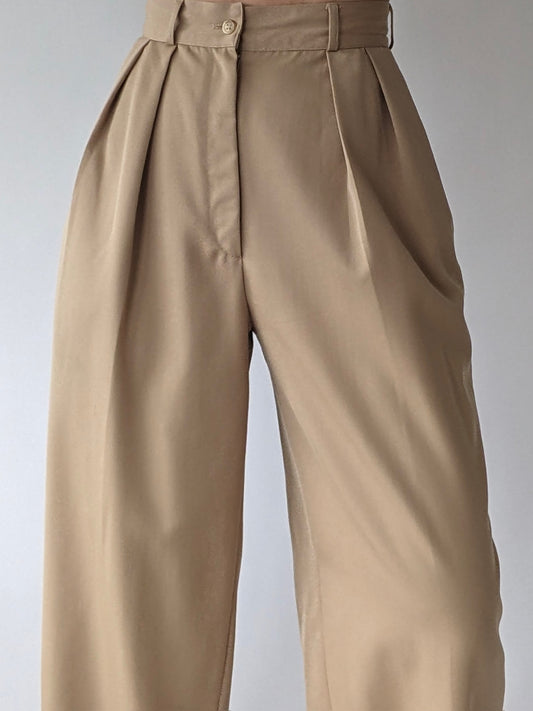 Beautiful Vintage Calvin Klein Twilled Wide-Leg Trousers