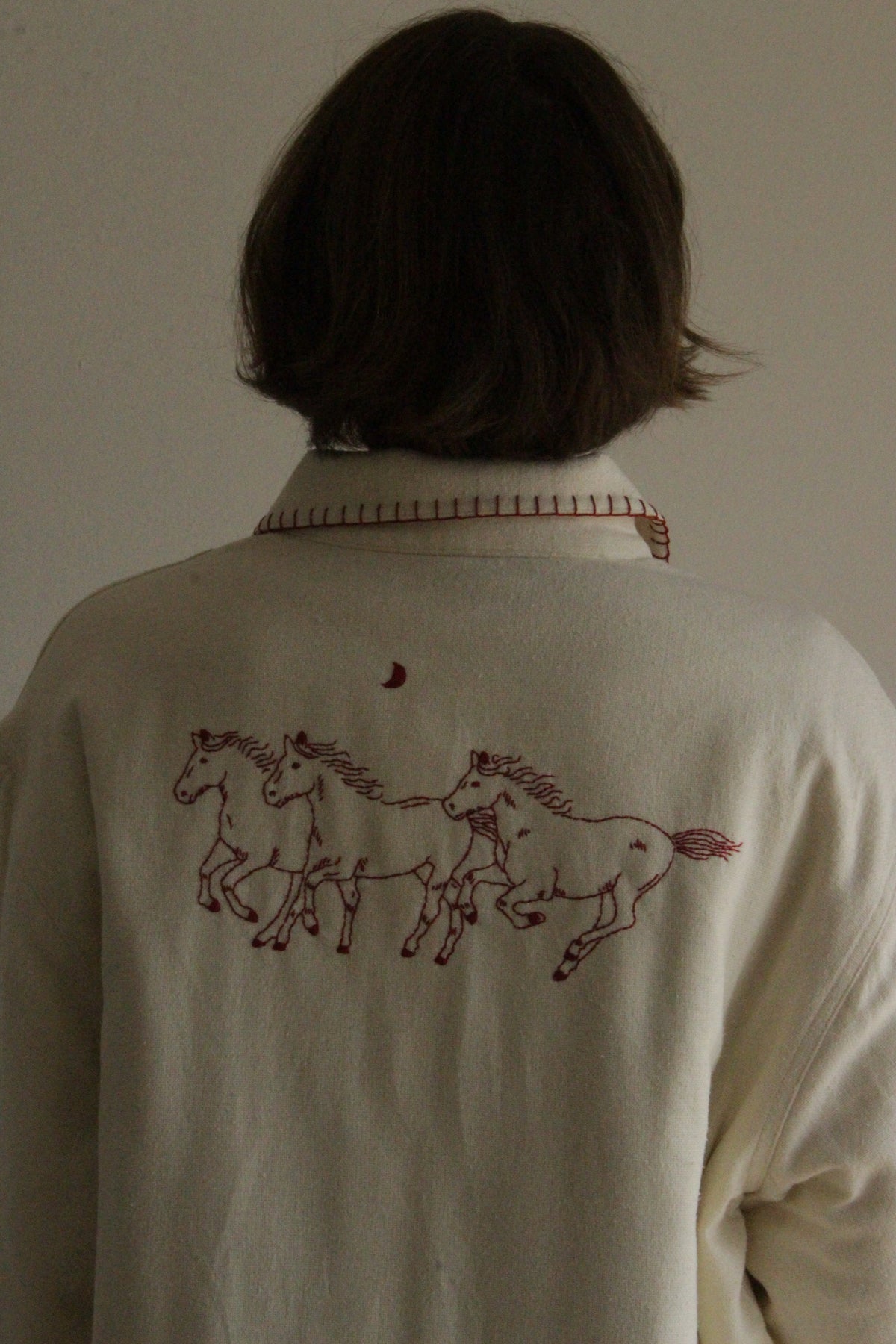 Maddox Appliqué & Embroidered Woven Silk Chore Coat