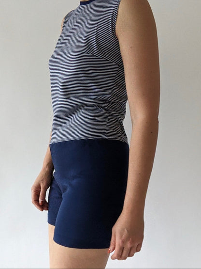 Fun Vintage 1950s Gym Wear Striped Romper