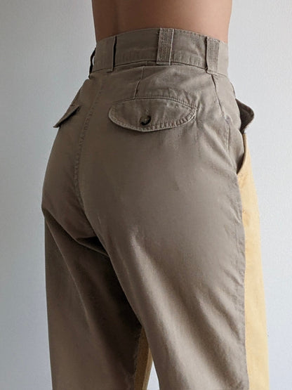 Vintage Canvas-Leg Cotton Pants