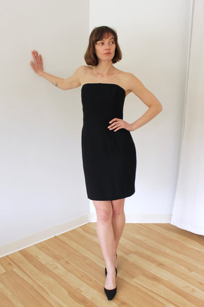 90s Caviar Strapless Mini Dress