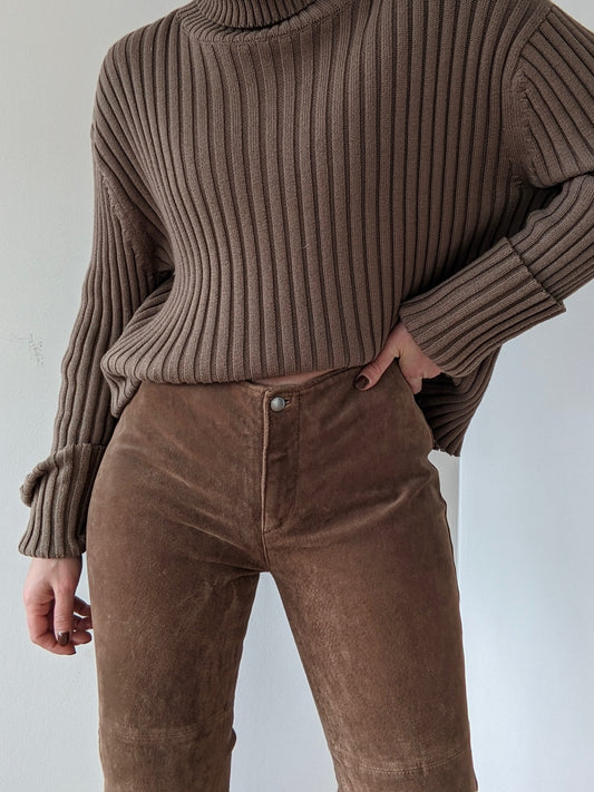 Vintage Mocha Suede Pants