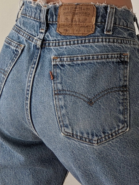 Vintage Distressed & Faded Levi's 505 Denim