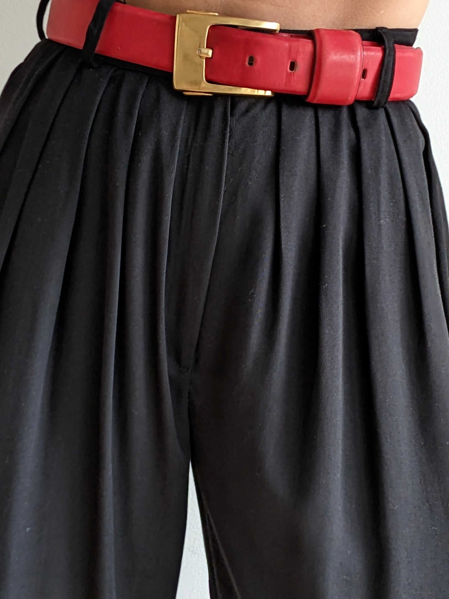 Vintage DKNY Raspbery Leather Belt
