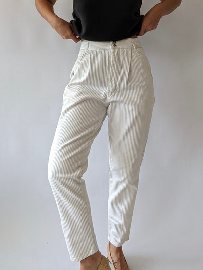 Vintage Gitano Ivory Ribbed Denim