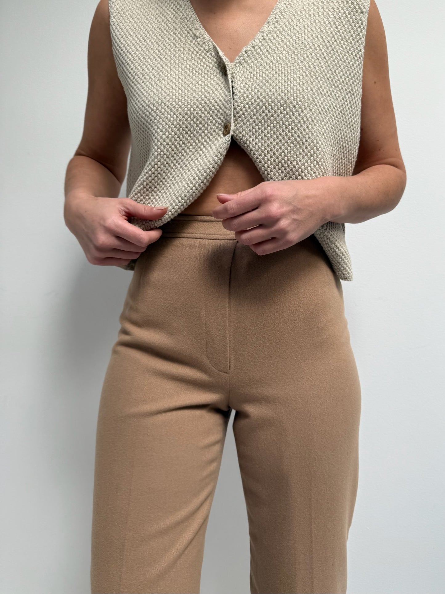 Vintage Butterscotch Wool Trousers