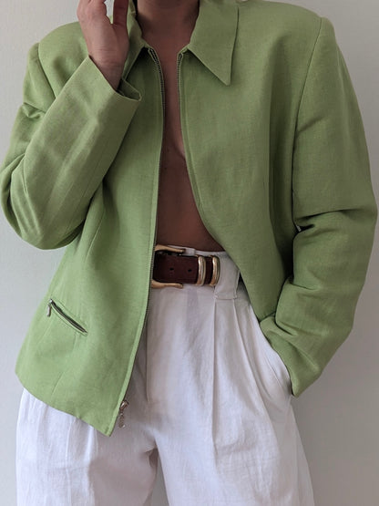 Vintage Kiwi Linen Jacket