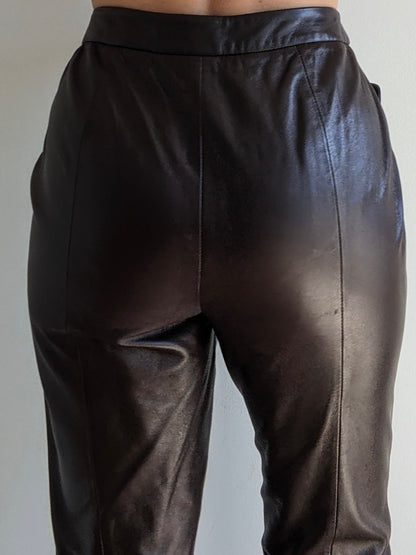 Incredible Vintage Espresso Leather Pants
