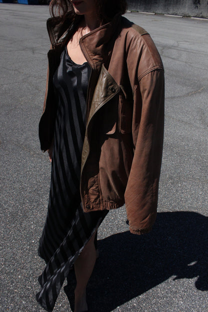 Amazing Vintage Two-Toned Leather Jacket