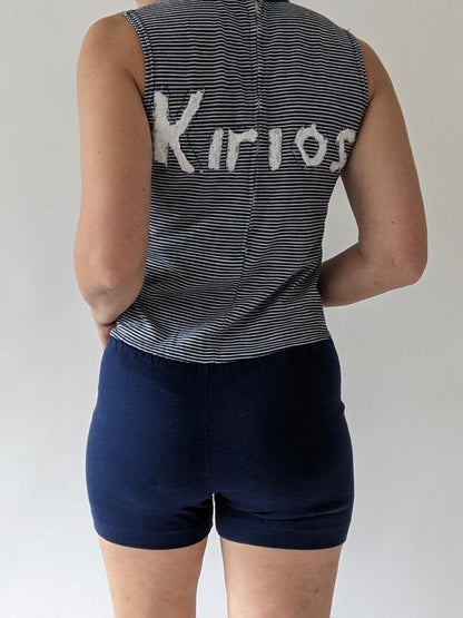 Fun Vintage 1950s Gym Wear Striped Romper