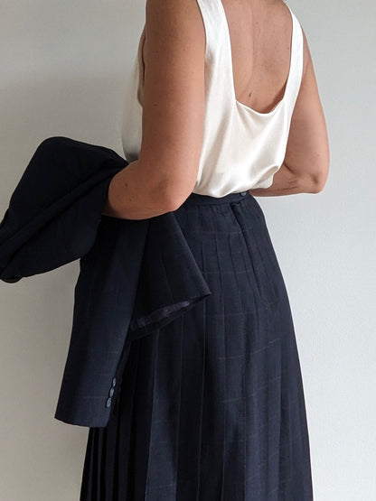 Vintage Pearl Silk Charmeuse Slip Tank