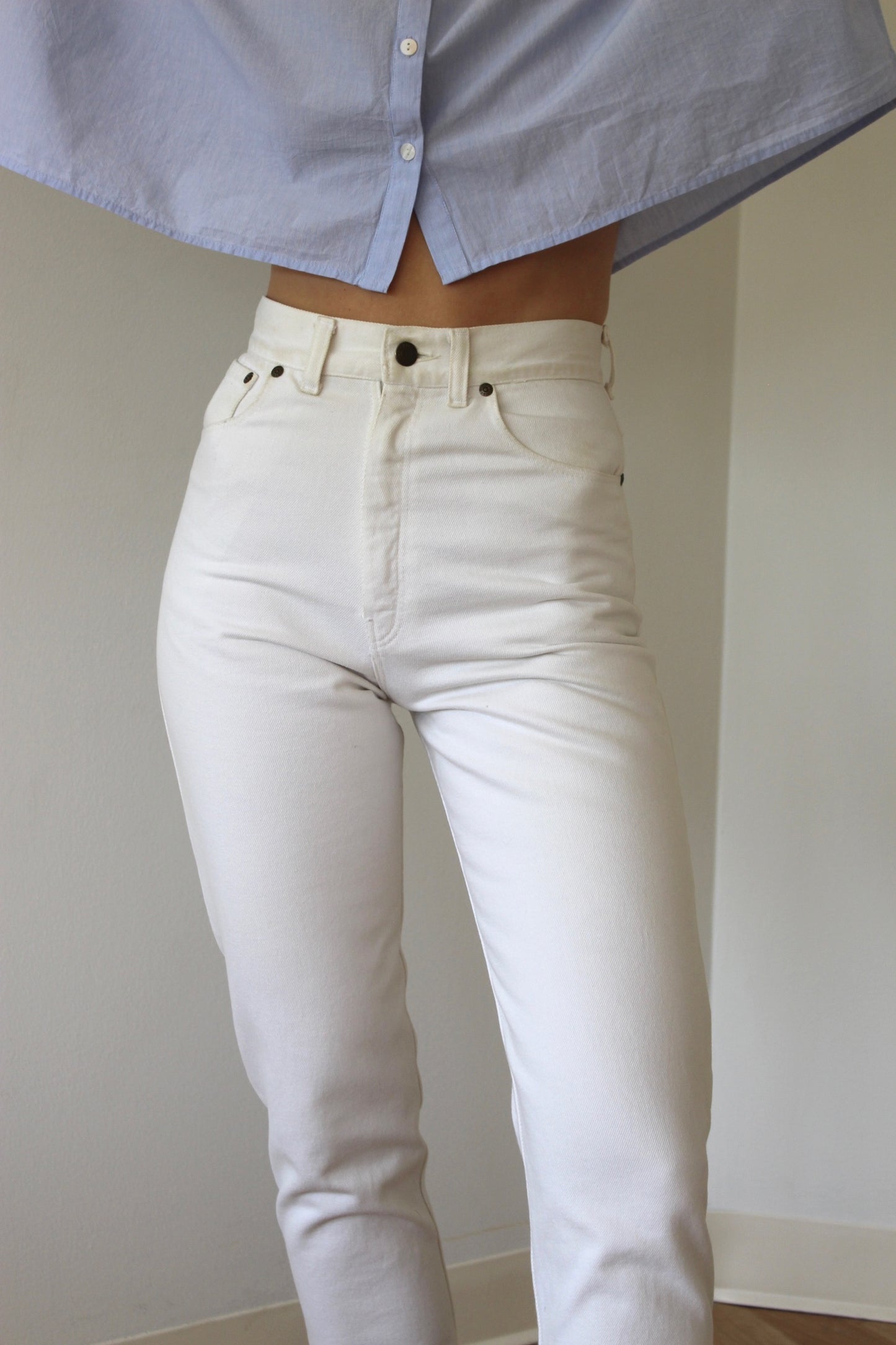 Favorite Vintage High Rise White Denim