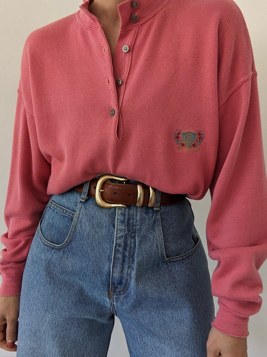 Vintage Rose Calvin Klein Sport Henley