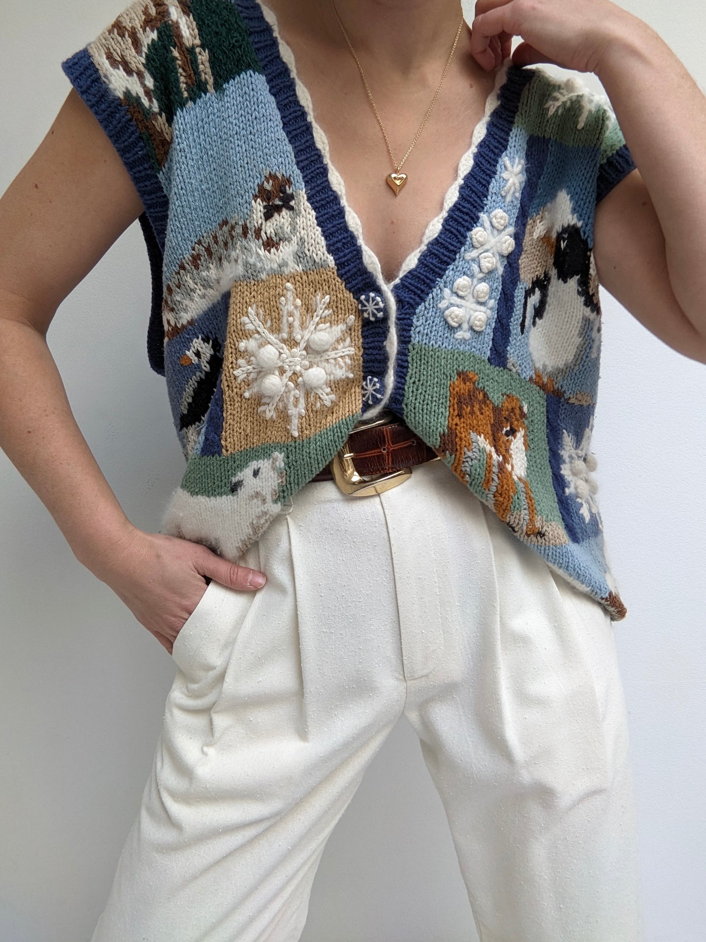 Sweetest Vintage Angora-Accented Winter Vest