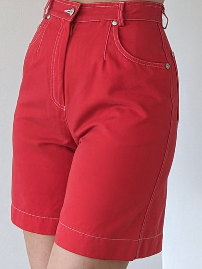 Vintage Mondi Cherry Red Shorts