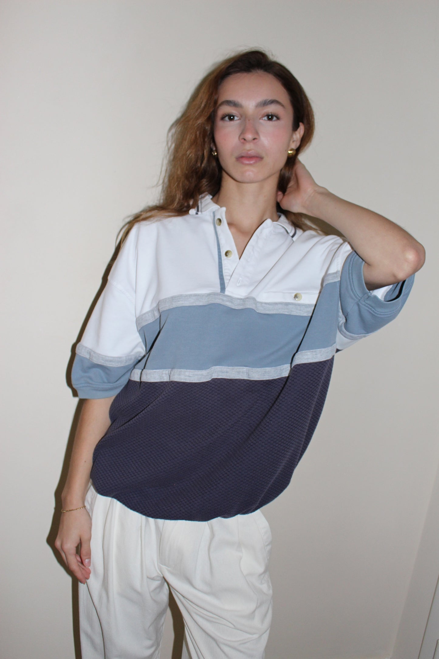 90s Striped Leisure Henley