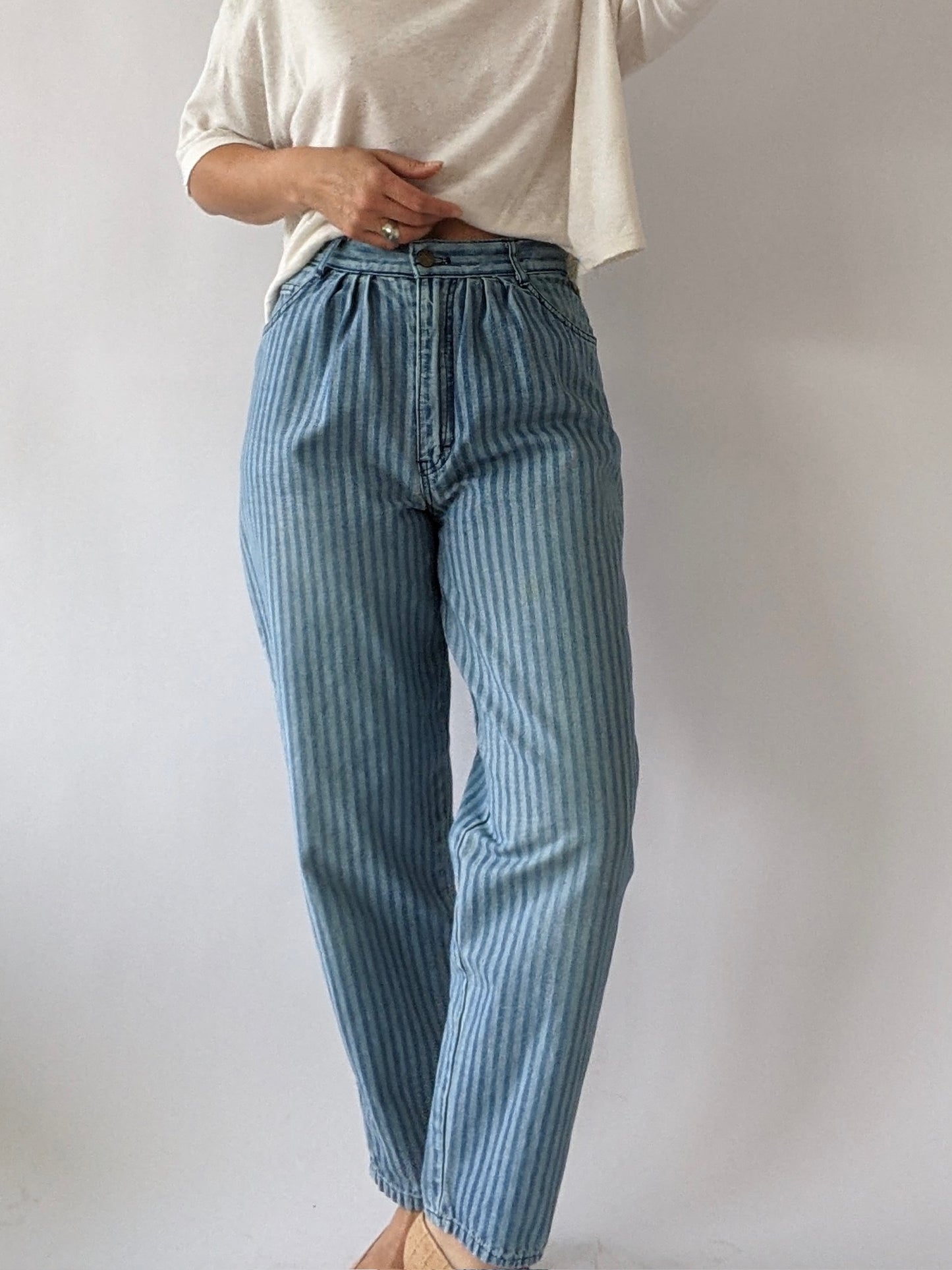 Favorite Vintage Railroad Striped Gitano Denim
